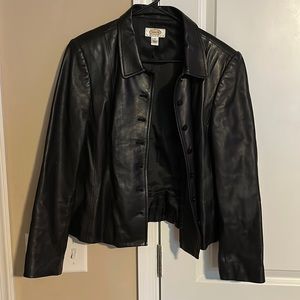 Talbots leather jacket, petite, size 12